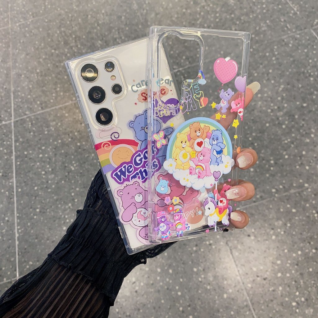 การ์ตูนน่ารัก ดิสนีย์ คลาวด์ ลูกหมีสายรุ้ง เคส Samsung Galaxy S25 S24 S23 Plus FE S21 FE Note10 Plus Note20 A14 A53 A73 A54 A52S 5G เคสโทรศัพท์ TPU ป้องกันการตก เคสมือถือซัมซุง
