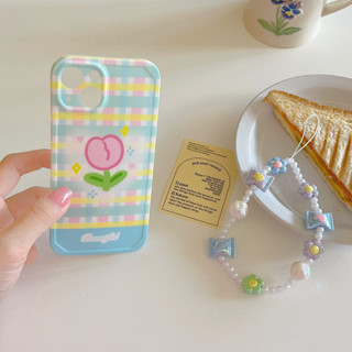 เคสโทรศัพท์มือถือ ลายดอกทิวลิป ลายสก๊อต สําหรับ iPhone 14ProMax 13 iPhone11 12 ProMax