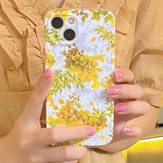 เคสโทรศัพท์มือถือ ลายดอกไม้สีเหลือง สําหรับ iPhone 14ProMax 13 iPhone11 12 ProMax