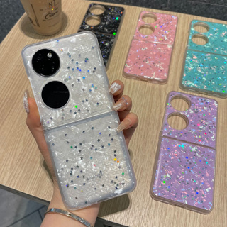 เคสโทรศัพท์มือถือ แบบบางพิเศษ ป้องกันกล้อง ประดับกลิตเตอร์ หรูหรา สําหรับ Huawei P50