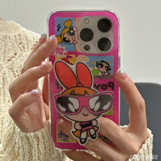 เคสโทรศัพท์มือถืออะคริลิค แบบนิ่ม ลาย Powerpuffs Girls กันกระแทก สําหรับ iPhone 14 11 12 13 Pro Max 14Pro 12promax