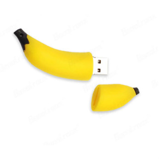 Banana แฟลชไดรฟ์ซิลิโคน ความเร็วสูง 128GB ลายการ์ตูนน่ารัก สําหรับคอมพิวเตอร์ โทรศัพท์ USB