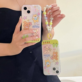 เคสโทรศัพท์มือถือ ลายการ์ตูนลูกสุนัขน่ารัก พร้อมสายโซ่คล้อง สําหรับ iPhone 14Pro max case 13Pro max 12Pro max 14Pro 13Pro 12Pro 11 12 13 14 case