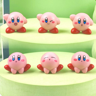 โมเดลฟิกเกอร์ PVC อนิเมะ Nintendo Game Star Kirby Mini Q Version ขนาด 4 ซม. สําหรับตกแต่งเค้ก 6 ชิ้น ต่อชุด