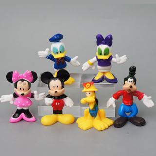 โมเดลฟิกเกอร์ PVC รูปการ์ตูน Disney Mickey Mouse Donald Duck Minnie Daisy Duck Pluto Goofy ขนาด 5 ซม. 6 ชิ้น ต่อชุด