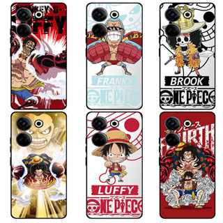 เคส Tecno Camon 20 Camon20 Pro 4G 5G Case การ์ตูน One Piece Luffy เคสซิลิโคน Soft TPU โทรศัพท์มือถือ Back เคส