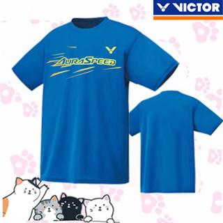 Victor ใหม่ เสื้อกีฬาแบดมินตัน แขนสั้น ระบายอากาศ แบบแห้งเร็ว สําหรับผู้ชาย และผู้หญิง 2023