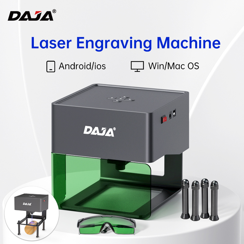 DAJA DJ6 เครื่องแกะสลักเลเซอร์แบบพกพา | แกะสลักและตัดวัสดุหลากหลายชนิด รวมถึงโลหะ อะคริลิก และหนัง