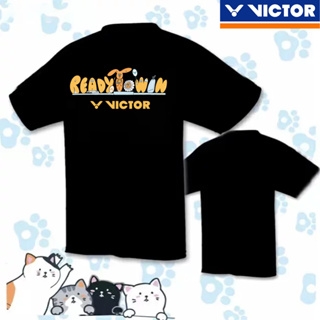 Victor 2023 ใหม่ เสื้อแบดมินตัน แขนสั้น แห้งเร็ว ระบายอากาศ สําหรับผู้ชาย และผู้หญิง ฝึกซ้อมแบดมินตัน