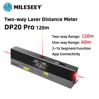 Mileseey เครื่องวัดระยะทางเลเซอร์ สองทาง DP20 Pro 120 ม. พร้อมคานเลเซอร์ อเนกประสงค์ ชาร์จได้