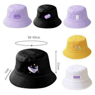 ใหม่ หมวกบักเก็ต ลาย BTS ครบรอบ 10 ปี FESTA สีม่วง สไตล์เกาหลี ฮิปฮอป สําหรับผู้ชาย และผู้หญิง