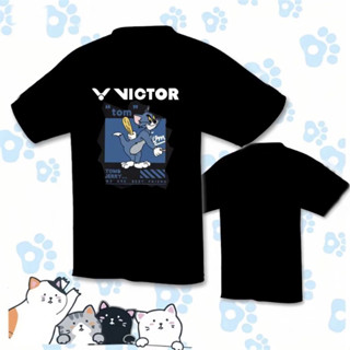 ชุดเสื้อกีฬาแบดมินตันลําลอง ลาย Victor แบบแห้งเร็ว แฟชั่นฤดูร้อน สําหรับผู้ชาย และผู้หญิง 2023