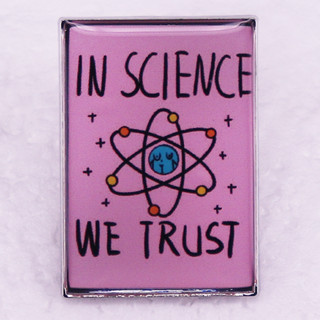 เข็มกลัดโลหะ รูปสัญลักษณ์ we trust Enamel Pin The atomic whirl Atheist Atheism ของขวัญเครื่องประดับ