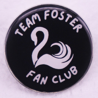 เข็มกลัดโลหะ รูปหงส์ทีม Foster Fan Club Enamel Pin เหมาะกับของขวัญ สําหรับตกแต่ง