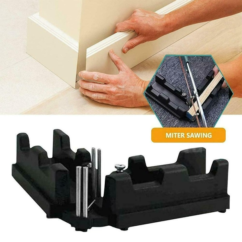 แคลมป์จับมุมเอียง สําหรับงานไม้ แคลมป์วัดมุมไม้ เครื่องมือตัดมุม 2-In-1 Mitre Measuring Cutting Tool Corner Clamp Wood Angle Clamps