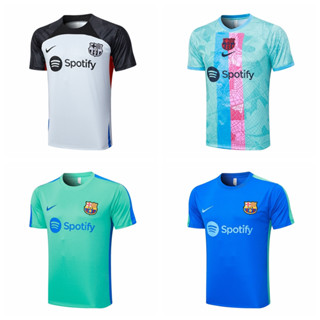 เสื้อกีฬาแขนสั้น ลายทีมชาติฟุตบอล Barcelona 2023-24 ชุดเหย้า