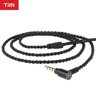 Trn สายเคเบิลหูฟัง 0.78 มม. 0.75 มม. 2 Pin Mmcx พร้อมไมโครโฟน แบบเปลี่ยน สําหรับ V10 ES3 ES4 ZSA ZS6 ZST ZSR ZS10 RT-1 TFZ Se215