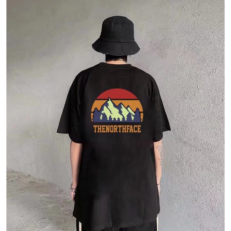 เสื้อยืดแขนสั้นครึ่งแขน The N Sunset Villa สําหรับผู้ชายและผู้หญิงคู่