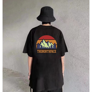 เสื้อยืดแขนสั้น พิมพ์ลาย The North Face Sunset Villa สําหรับผู้ชาย และผู้หญิง