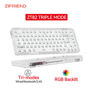 Zifriend ZT82 ชุดคีย์บอร์ดเกมมิ่งไร้สาย 3 โหมด 2.4G DIY Hotswap Gaming Keyboard Kit