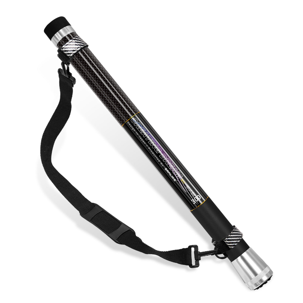 Sanlike Retractable ตกปลา Landing สุทธิ Rod 3 M/5 M/6 M แบบพกพาคาร์บอนไฟเบอร์ Pole Telescopic Rod ตกปลาสุทธิ Rod