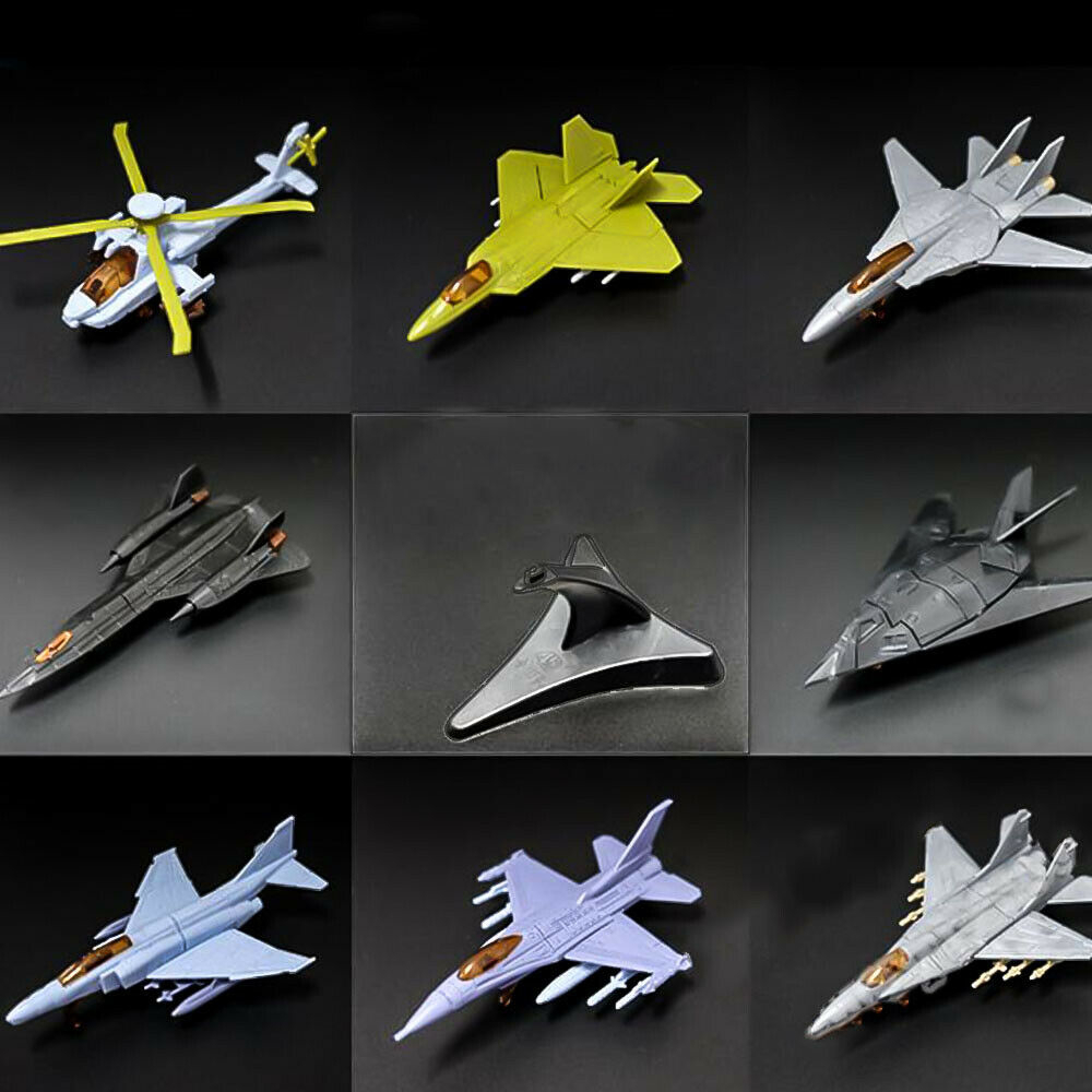 มินิของเล่นพลาสติก 8 รูปแบบเครื่องบินประกอบรุ่น AH-64 F-4 SR-71 F-22 MIG-29 F-14A F-117 F-16 Fighter ทหารเครื่องประดับปริศนาอาคารบล็อกของเล่น