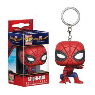 Funko Pop! Spider-man Gwen Stacy Peter Parker Miles Morales พวงกุญแจ Action Figure พวงกุญแจของเล ่ นตุ ๊ กตา