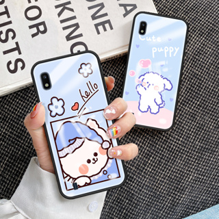 สําหรับ Samsung Galaxy A10 เคสโทรศัพท์ Galaxy A10 กระจกนิรภัย เคสนิ่ม TPU ขอบป้องกัน แข็ง กันกระแทก แฟชั่น เคสด้านหลัง