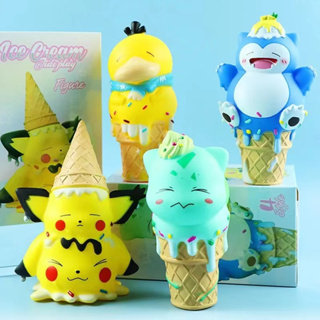 ไอศครีมโปเกมอน Pikachu Snorlax Psyduck Bulbasaur ice cream ของขวัญวันเกิดของเล่นเด็ก