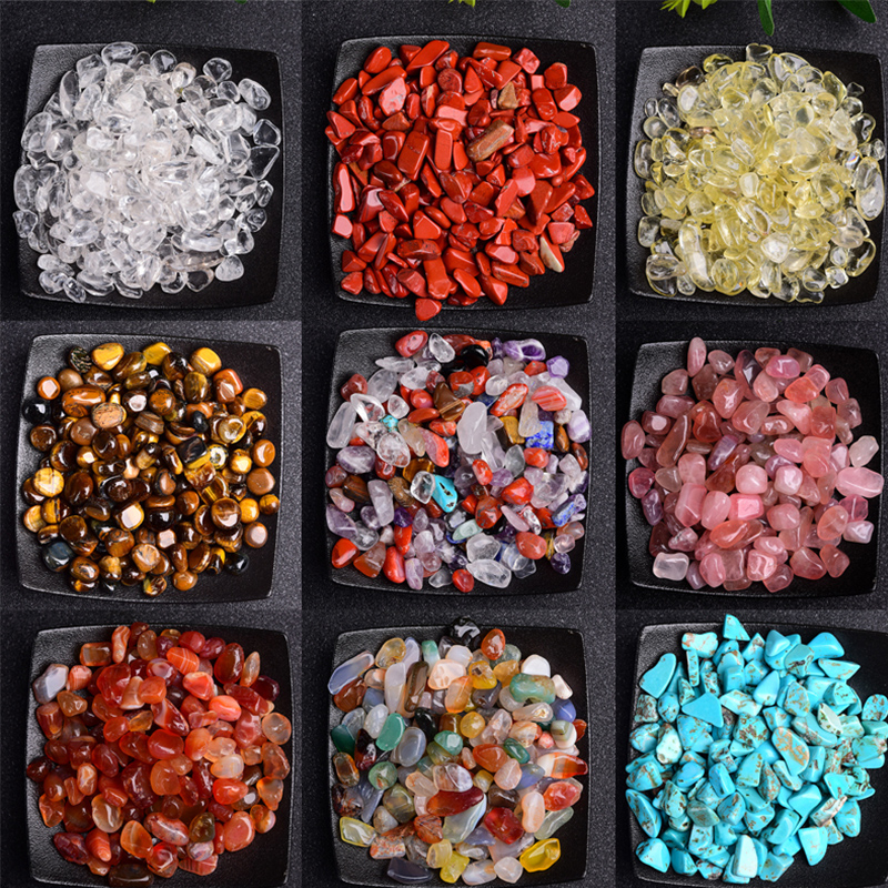 100 กรัม/แพ็คธรรมชาติคริสตัลชิป Rock เครื่องประดับ Degaussing หินปลาและดอกไม้หม้อภูมิทัศน์ตกแต่งอัญมณีตกแต่งบ้าน