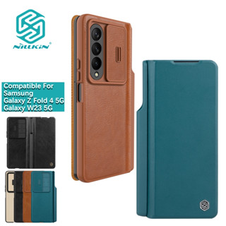 Nillkin Compatilbe เคสโทรศัพท์มือถือหนัง PU ฝาพับ พร้อมช่องใส่ดินสอ สําหรับ Samsung Galaxy Z Fold 5 5G Z Fold 4 5G Galaxy W23 5G Qin Pro