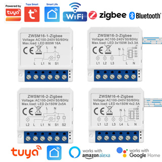 Tuya โมดูลสวิตช์ไฟอัจฉริยะ Wifi Zigbee 2 ทาง ขนาดเล็ก รองรับ Alexa Google Home