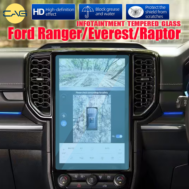 ฟิล์มกระจกนิรภัยกันรอยหน้าจอ GPS นําทาง สําหรับ Ford Ranger Wildtrak Next Gen Ford Everest Titanium Ranger Raptor 2023 2022 12 นิ้ว