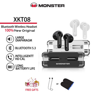 Monster XKT08 หูฟังบลูทูธไร้สาย 5.3 HIFI พร้อมไมโครโฟนในตัว สําหรับ Android