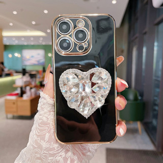 เคสโทรศัพท์มือถือ ชุบคริสตัล เพชร 6d สําหรับ iPhone 6 plus 6s plus 7 plus 8 plus xs max xr 11 pro max 12 pro max 13 pro max 14 plus 14 pro max