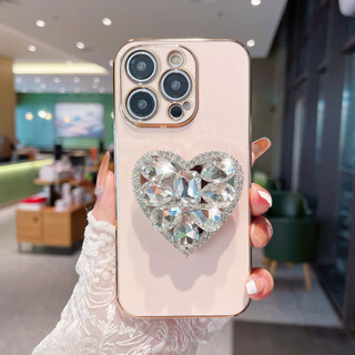 เคสโทรศัพท์มือถือ ชุบคริสตัล เพชร 6d สําหรับ iPhone 6 plus 6s plus 7 plus 8 plus xs max xr 11 pro max 12 pro max 13 pro max 14 plus 14 pro max