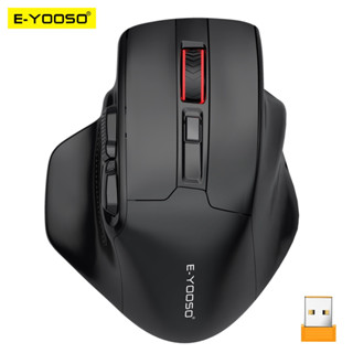 E-yooso X-31 เมาส์เกมมิ่งไร้สาย USB 2.4G ขนาดใหญ่ 5 ปุ่ม สําหรับ Big Hands PAW3212 4800 DPI คอมพิวเตอร์ แล็ปท็อป พีซี