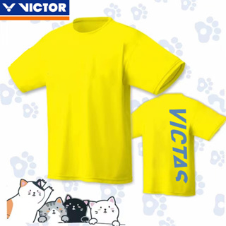 Victor 2023 ใหม่ เสื้อยืดลําลอง แขนสั้น แห้งเร็ว สําหรับผู้ชาย ผู้หญิง เหมาะกับการเล่นกีฬาแบดมินตัน