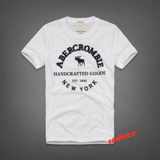 เสื้อยืดแขนสั้น ปักลาย Abercrombie &amp; Fitch สําหรับผู้ชาย