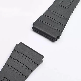 สายนาฬิกาสําหรับ Casio F91W A168 A158 AE1200 สายเรซินพร้อมหมุดสีดํา