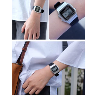 สายนาฬิกาสําหรับ Casio F91W A168 A158 AE1200 สายเรซินพร้อมหมุดสีดํา