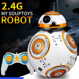 หุ่นยนต์บังคับอัจฉริยะ BB-8 Ball Star War Upgrade BB8 2.4G พร้อมรีโมตคอนโทรล BB 8 ของเล่นสําหรับเด็ก