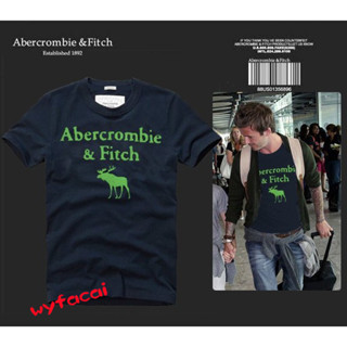 Abercrombie &amp; Fitch เสื้อยืดผู้ชาย เสื้อยืด