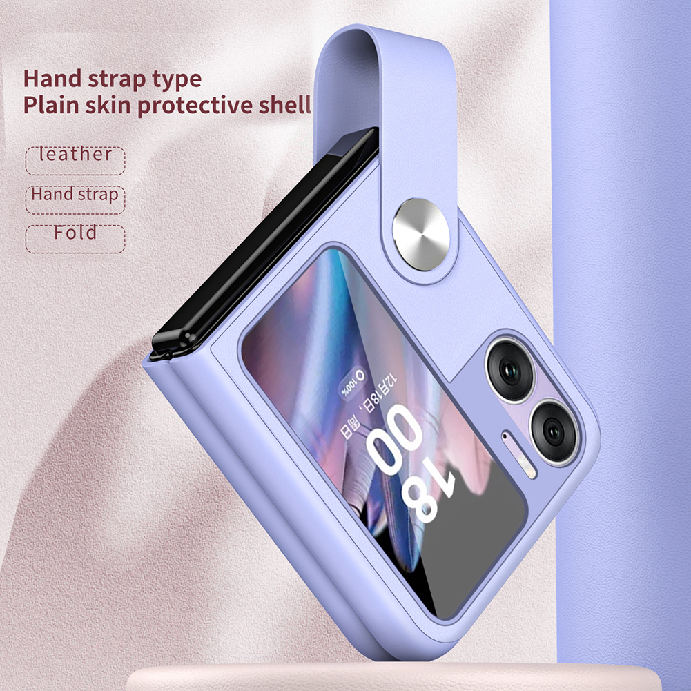 เคสโทรศัพท์มือถือหนัง แบบฝาพับ หมุนได้ ตั้งได้ สําหรับ OPPO Find N2 N3 Flip 5G
