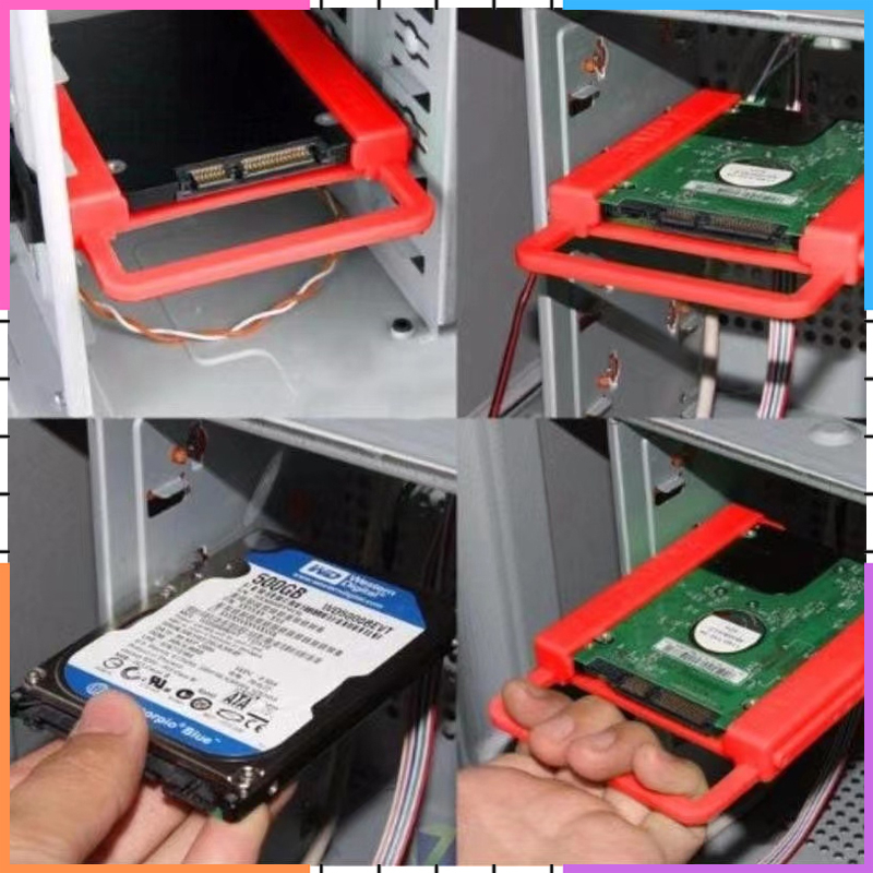 คลังสินค้าพร้อม2.5 ถึง 3.5 นิ้ว SSD HDD Hard Disk Mounting Adapter Bracket Holder สําหรับ PC Desktop Enclosure