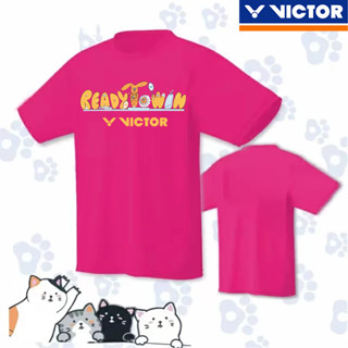 Victor ใหม่ เสื้อกีฬาแบดมินตัน แขนสั้น ระบายอากาศ แห้งเร็ว สําหรับผู้ชาย และผู้หญิง 2023