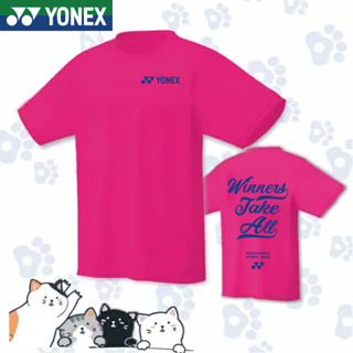 Yonex ใหม่ เสื้อกีฬาแบดมินตัน แขนสั้น แบบแห้งเร็ว พิมพ์ลายเทนนิส สําหรับผู้ชาย และผู้หญิง