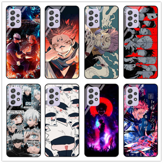 เคสโทรศัพท์มือถือกระจกนิรภัย แบบแข็ง กันกระแทก ลายการ์ตูนอนิเมะ Jujutsu Kaisen Yuji Itadori Gojo Satoru สําหรับ Samsung galaxy A32 4g A32 5g