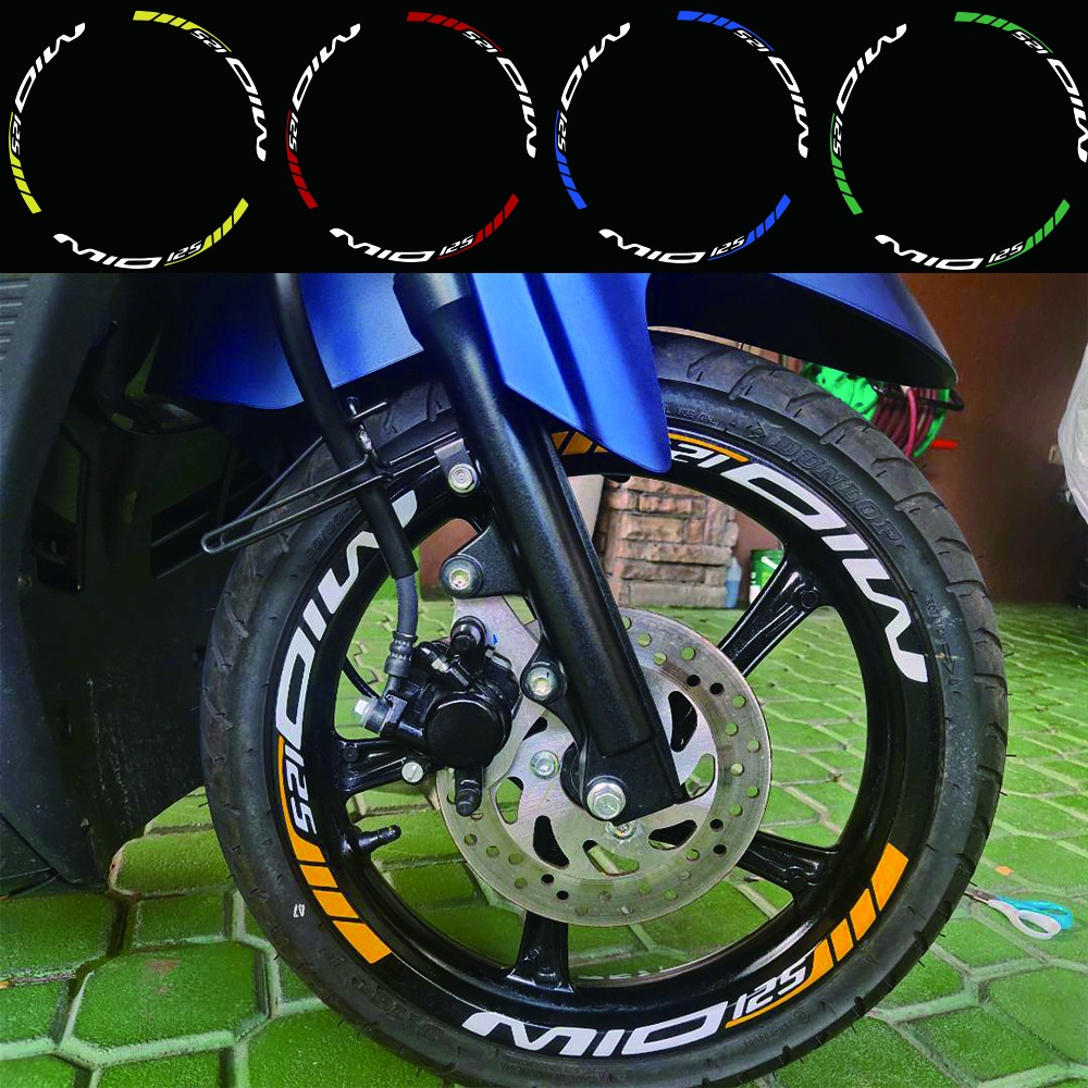 สติกเกอร์ 1 ชุด mags decals mio i 125 rim สําหรับติดตกแต่งขอบล้อรถจักรยานยนต์