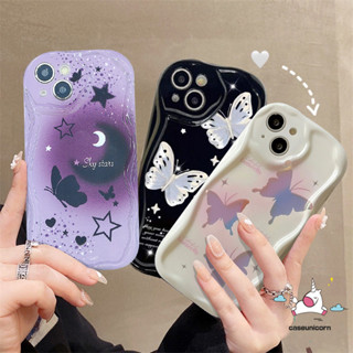 เคสโทรศัพท์มือถือนิ่ม ขอบโค้ง ลายการ์ตูนผีเสื้อ 3D สําหรับ Samsung A24 A14 A12 A13 A04 A32 A50 A04s A11 A23 A50s A52s A03s A52 A10s A30 A30s A02s A21s A31 A03 A20s A51 A20